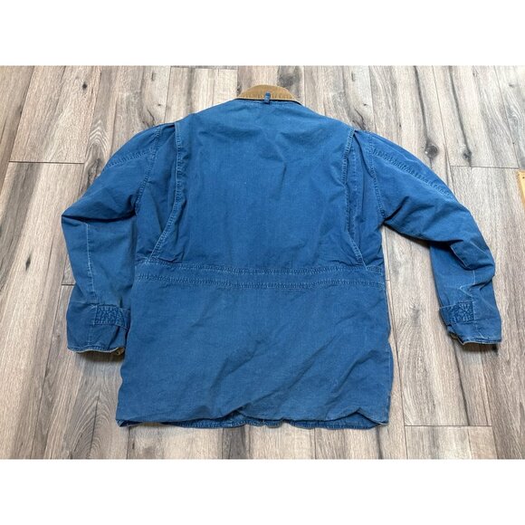 J. Crew Womans M Relaxed Blue Corduroy Collar Barn Utility Jacket Plaid Flannel - Picture 13 of 13